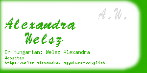 alexandra welsz business card